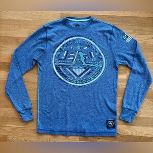 Buckle American Fighter Premium Long Sleeve Crew Neck Shirt for Men XL